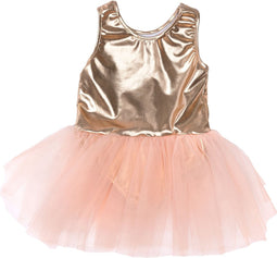 Great Pretenders Verkleedkledij Tutu Ballet jurk - Rose gold - Maat 5-6 jaar
