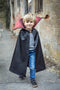 Great Pretenders Verkleedkledij Vampieren cape - Zwart/Rood - Maat 7-8 jaar