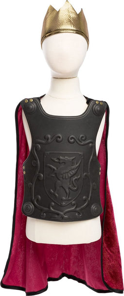 Great Pretenders Verkleedkledij Zilveren Ridder tuniek met cape - Multi - Maat 5-6 jaar