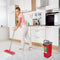 Green Blue MaxiClean - Platte mopset met 2 in 1 / Vloerwisser mop - reiniger 360° draaibare