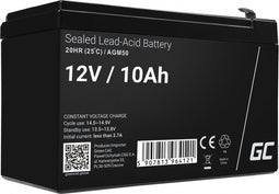 Green Cell 12V 10Ah 10000mAh VRLA AGM accu