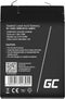 Green Cell 6V 4Ah (F1 4.6mm) 4000mAh VRLA AGM accu