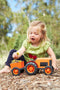 Green Toys tractor oranje