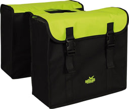 Greenlands - Dubbele Fietstas - 34 Liter - Zwart;Groen Lime