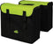 Greenlands - Dubbele Fietstas - 34 Liter - Zwart;Groen Lime