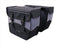Greenlands - Dubbele fietstas - afgeschuind - voorgevormd - reflecterende bies - zwart/wit - 34 liter