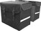 Greenlands - dubbele fietstas - canvas - achtertas - reflectie - uitsparing - 58 l - Zwart