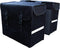 Greenlands - dubbele fietstas - canvas - achtertas - reflectie - uitsparing - 46 l - Zwart