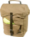 Greenlands enkele canvas fietstas Travel - 20 liter - camel - gevoerd met spijkerstof - incl. regenhoes