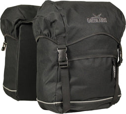 Greenlands Travel - Dubbele Fietstas - lichtgewicht - reflecterende bies - 40 l - Zwart