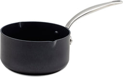 GreenPan Barcelona Pro Sauspan - Met 2 schenktuiten - Zwart - ø 16 cm / 1.6 liter