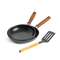 GreenPan Mayflower Pro 3-delige set - grijs - houten handvat - PFAS-vrij