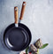 GreenPan Mayflower Pro 9-delige set - grijs - houten handvat - PFAS-vrij
