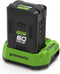 Greenworks 60 volt 4Ah accu met 60 volt oplader