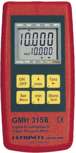 Greisinger GMH 3156 Gasdrukmeter Luchtdruk, Vloeistoffen 2.5 - 400 bar Met datalogger