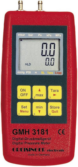 Greisinger GMH 3181-07 Gasdrukmeter Luchtdruk, Niet-agressieve gassen, Corrosieve gassen -0.01 - 0.350 bar