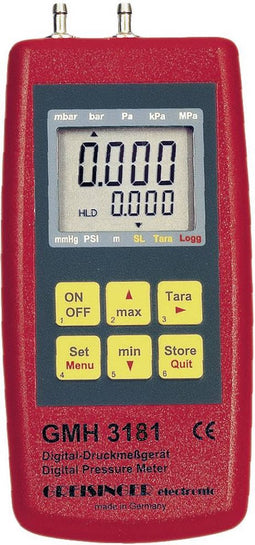 Greisinger GMH 3181-13 Gasdrukmeter Luchtdruk, Niet-agressieve gassen, Corrosieve gassen -0.1 - 2 bar