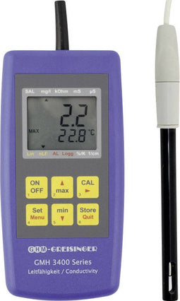 Greisinger GMH 3451 Combimeter Total dissolved solids (TDS), Geleidingsvermogen, Saliniteit, Temperatuur