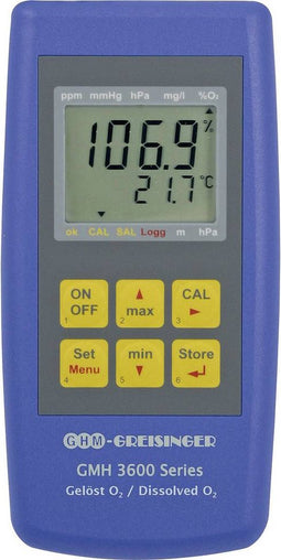 Greisinger GMH 3611-L04 Zuurstofmeter O₂-concentratie, O₂-verzadiging, Druk