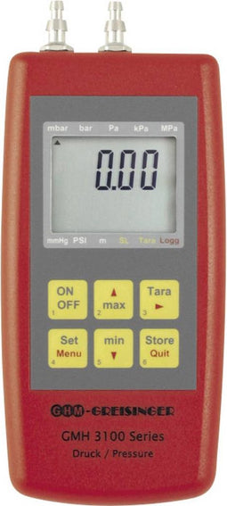 Greisinger GMH3161-07H Gasdrukmeter Luchtdruk, Niet-agressieve gassen, Corrosieve gassen -0.001 - 0.07 bar