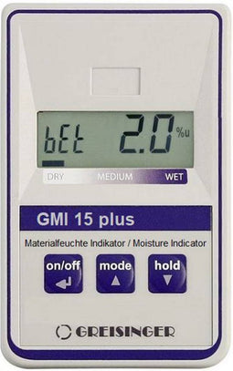 Greisinger GMI15-plus Materiaalvochtmeter Meetbereik bouwvochtigheid 0.0 tot 8.0 % Meetbereik houtvochtigheid (bereik)