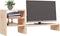 vidaXL - Monitorstandaard - 81x20x30 - cm - massief - grenenhout - grijs