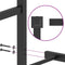 vidaXL - Bedframe - met - hoofdbord - metaal - zwart - 200x200 - cm