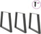 vidaXL - Eettafelpoten - 3 - st - V-vormig - 80x(72-73,3) - cm - staal - antraciet