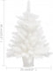 vidaXL - Kunstkerstboom - met - levensechte - naalden - 65 - cm - wit