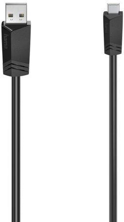 Hama 00200606 - USB 2.0 mini naar USB A - 150 cm - Zwart