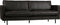 BePureHome Rodeo Classic Bank 2-Zits - Leer - Zwart - 83x230x88