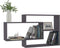 vidaXL - Wandschappen - 104x20x58,5 - cm - bewerkt - hout - grijs
