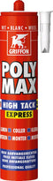 Griffon 6303764 Poly Max High Tack Express Montagelijm - Koker - Wit - 435gr