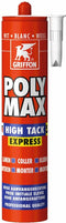 Griffon 6303764 Poly Max High Tack Express Montagelijm - Koker - Wit - 435gr