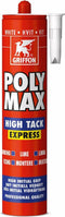 Griffon 6303764 Poly Max High Tack Express Montagelijm - Koker - Wit - 435gr