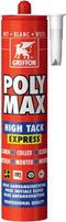 Griffon 6303764 Poly Max High Tack Express Montagelijm - Koker - Wit - 435gr
