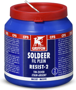 Griffon resist-2 tin/zilver draadsoldeer pot Ø 2 mm - 500 gram
