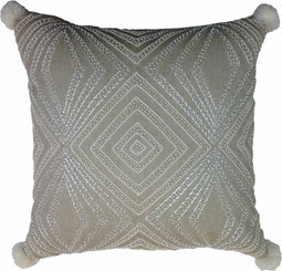 Grijs Beige Kussenhoes Voor Bank Kussen (50 x 1 x 50 cm)