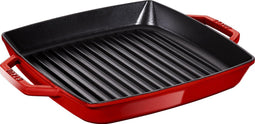 Grillpan Vierkant 28x28 Met 2 Handvat Kers Staub 12012806