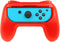 Grip Set geschikt voor Nintendo Switch Joy-Con Controller - Gamepad Houder Hoesje - 2 Stuks - Blauw & Rood