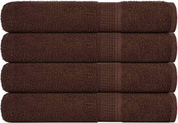 vidaXL - Saunahanddoeken - 4 - st - 80x200 - cm - 360 - g/m² - 100% - katoen - bruin