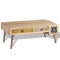 vidaXL - Salontafel - met - lades - 105x55x41 - cm - massief - mangohout