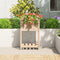 vidaXL - Plantenbak - met - schap - 54x34,5x81 - cm - massief - grenenhout