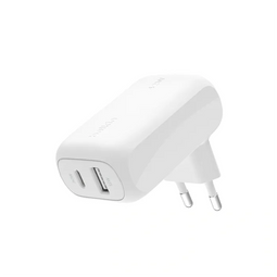 Belkin BoostCharge WCB009vfWH - 2-poorts wandlader 42 W met USB-C en USB-A - Wit