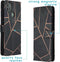 iMoshion Hoesje Geschikt voor Motorola Moto G9 Power Hoesje Met Pasjeshouder - iMoshion Design Softcase Bookcase - Goud / Zwart / Black Graphic