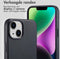 Accezz MagSafe Leather Backcover - iPhone 14 - Echt leer met verhoogde randen - Zwart