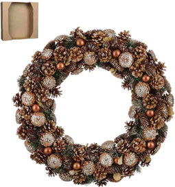 House of Seasons Vira Decoratief Object - 69x69x11 cm - Donkerbruin