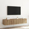 vidaXL - TV - Wandmeubels - met - LED-verlichting - 2 - stuks - Artisan - Eiken - 80x35x31 - cm