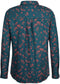 Groene blouse met bloemen gemaakt van EcoVero viscose.