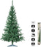 Groene PVC kunstkerstboom 150 cm , 230 punten met standaard